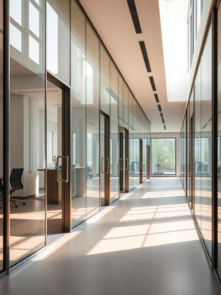 Glass Office Fronts and Partition Systems detail